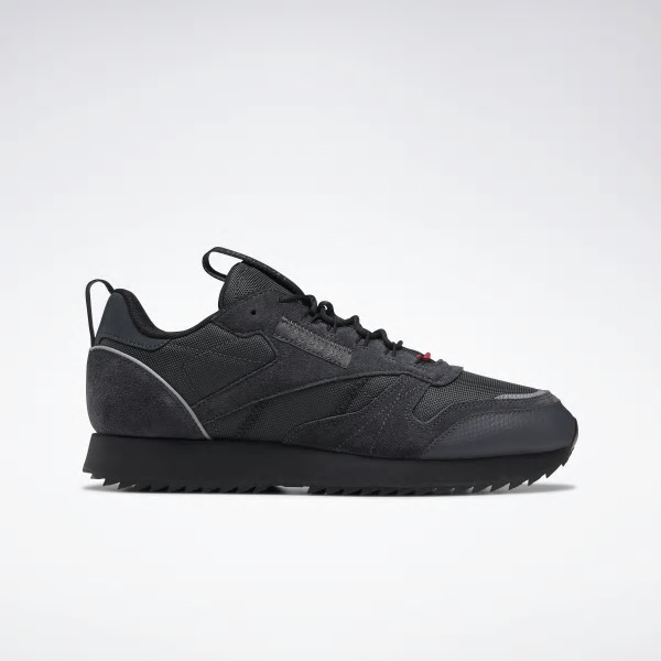 Reebok Classic Leather Ripple Trail Shoes For Men Colour:Black/Grey/Red